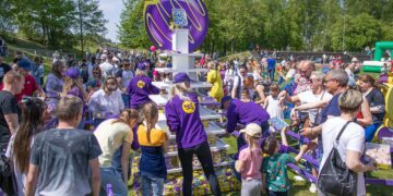 Spurgų piramidės rekordas Marijampolėje