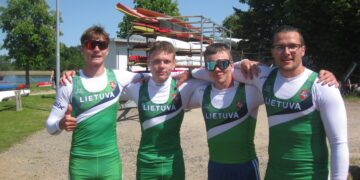 Lietuvos baidarių ir kanojų irklavimo jaunimo ir jaunių čempionate medalių iškovoti nepavyko
