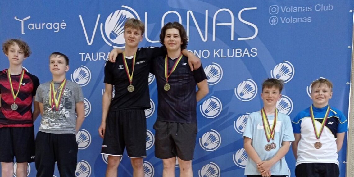 Lietuvos jaunučių (U-13) badmintono čempionate - šakiečių medaliai