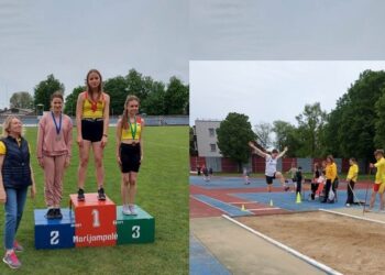 Marijampolės apskrities atvirame lengvosios atletikos čempionate Kazlų Rūdos sporto centro lengvaatletė iškovojo antrąją vietą