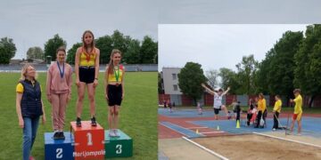 Marijampolės apskrities atvirame lengvosios atletikos čempionate Kazlų Rūdos sporto centro lengvaatletė iškovojo antrąją vietą