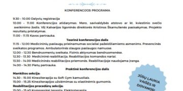 Baigiamoji konferencija „Asmens sveikatos priežiūros paslaugų, skirtų socialiai pažeidžiamiems asmenims, kokybės gerinimas Kalvarijoje“