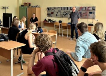 Mokinių iš Marijonų gimnazijos vizitas