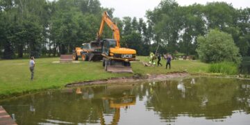 Šakiuose vykdomi senojo pliažo atkūrimo darbai