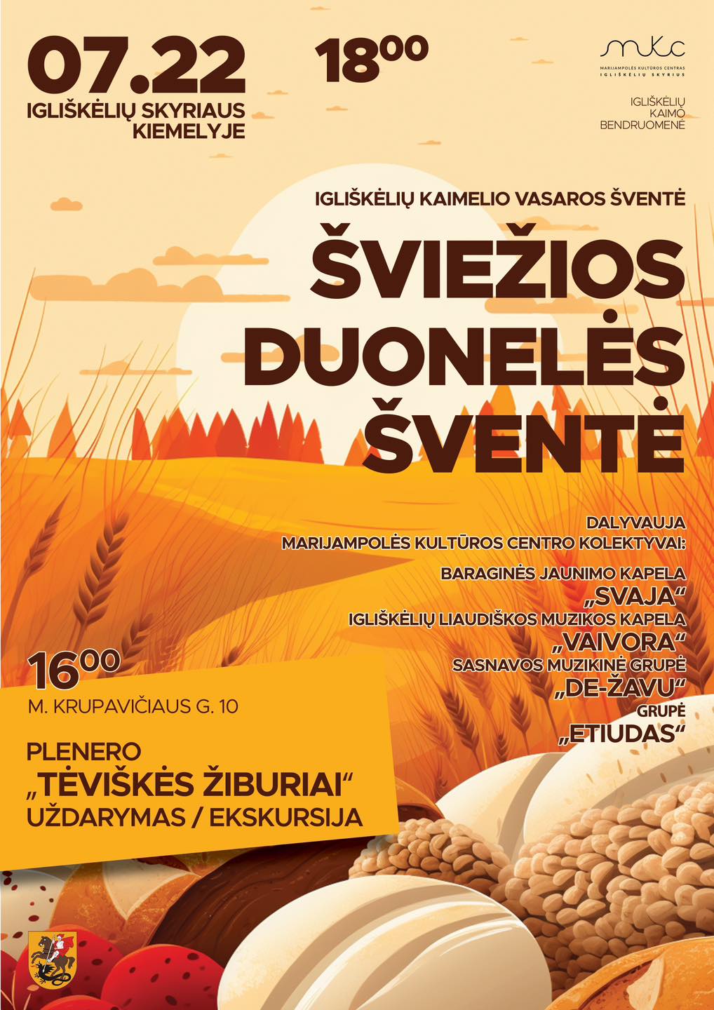 Igliškėlių kaimelio vasaros šventė - „Šviežios duonelės šventė“