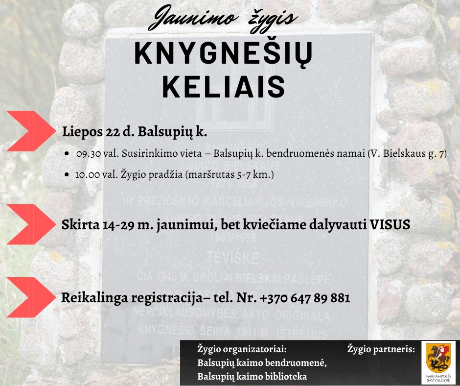 Jaunimo žygis „Knygnešių takais“