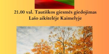 LIETUVOS VALSTYBĖS DIENOS MINĖJIMAS. AKCIJA „TAUTIŠKA GIESMĖ APLINK PASAULĮ“ Kiduliuose