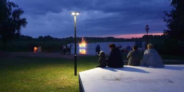 Ramybės oaze tapę Gudeliai kviečia pasigrožėti grojančiu fontanu