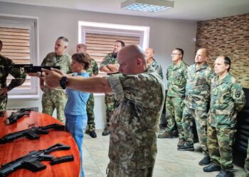 Marijampolėje lankėsi Šaulių sąjungos vadas Linas Idzelis