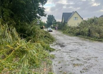 Naktį Kybartuose praūžė uraganinio stiprumo škvalas
