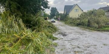 Naktį Kybartuose praūžė uraganinio stiprumo škvalas