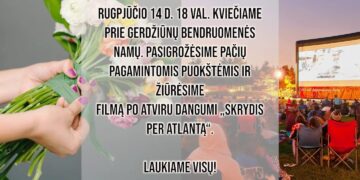 PUOKŠČIŲ IR ŽOLYNŲ PARODA ,,ŽIEDŲ JŪRA“. FILMO ,,SKRYDIS PER ATLANTĄ“ PERŽIŪRA