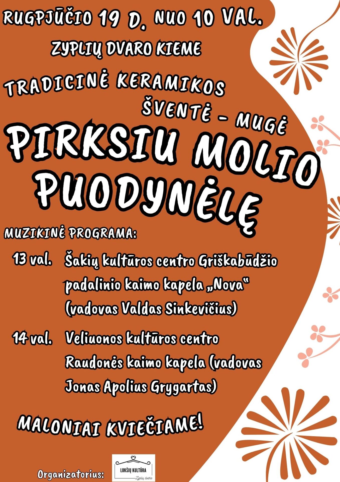 TRADICINĖ KERAMIKŲ ŠVENTĖ – MUGĖ „PIRKSIU MOLIO PUODYNĖLĘ“