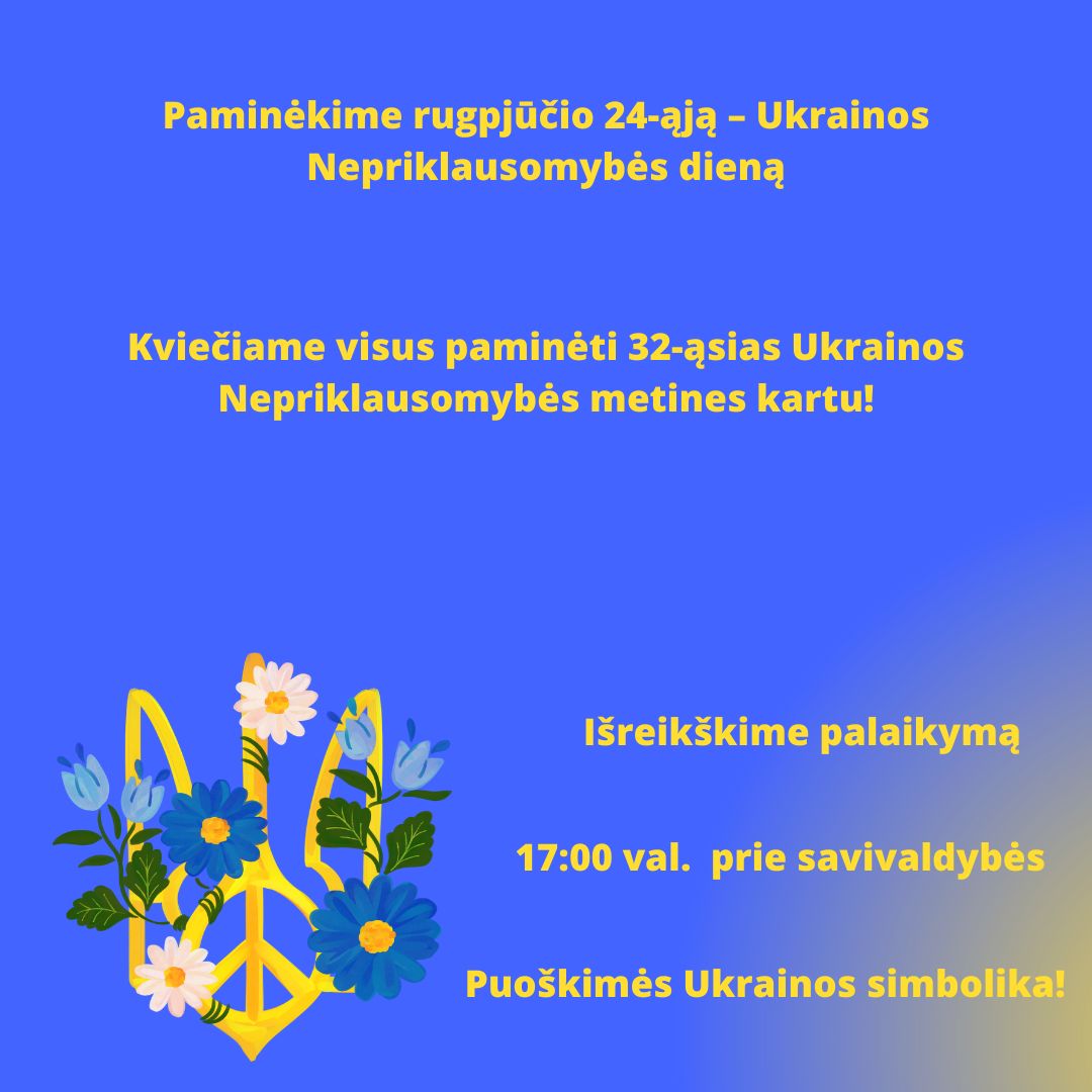 Ukrainos Nepriklausomybės dienos minėjimas