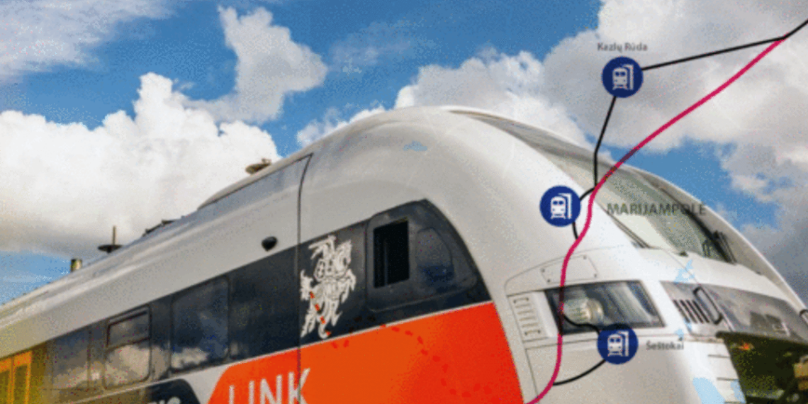 Parengtas projekto „Rail Baltica“ geležinkelio linijos Lenkijos ir Lietuvos valstybių.