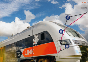 Parengtas projekto „Rail Baltica“ geležinkelio linijos Lenkijos ir Lietuvos valstybių.