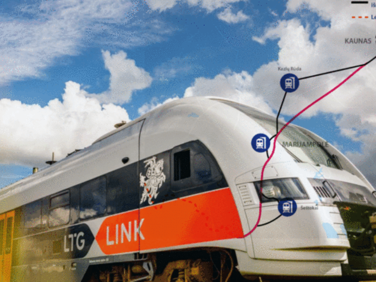 Parengtas projekto „Rail Baltica“ geležinkelio linijos Lenkijos ir Lietuvos valstybių.