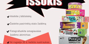 „HOBBYSHOP“ STALO ŽAIDIMŲ IŠŠŪKIS ŠAKIŲ BIBLIOTEKOJE