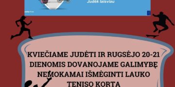 Europos judumo savaitė - nemokamas lauko tenisas