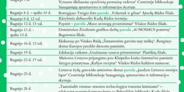Jurgio Dovydaičio bibliotekos renginiai. Rugsėjis 2023