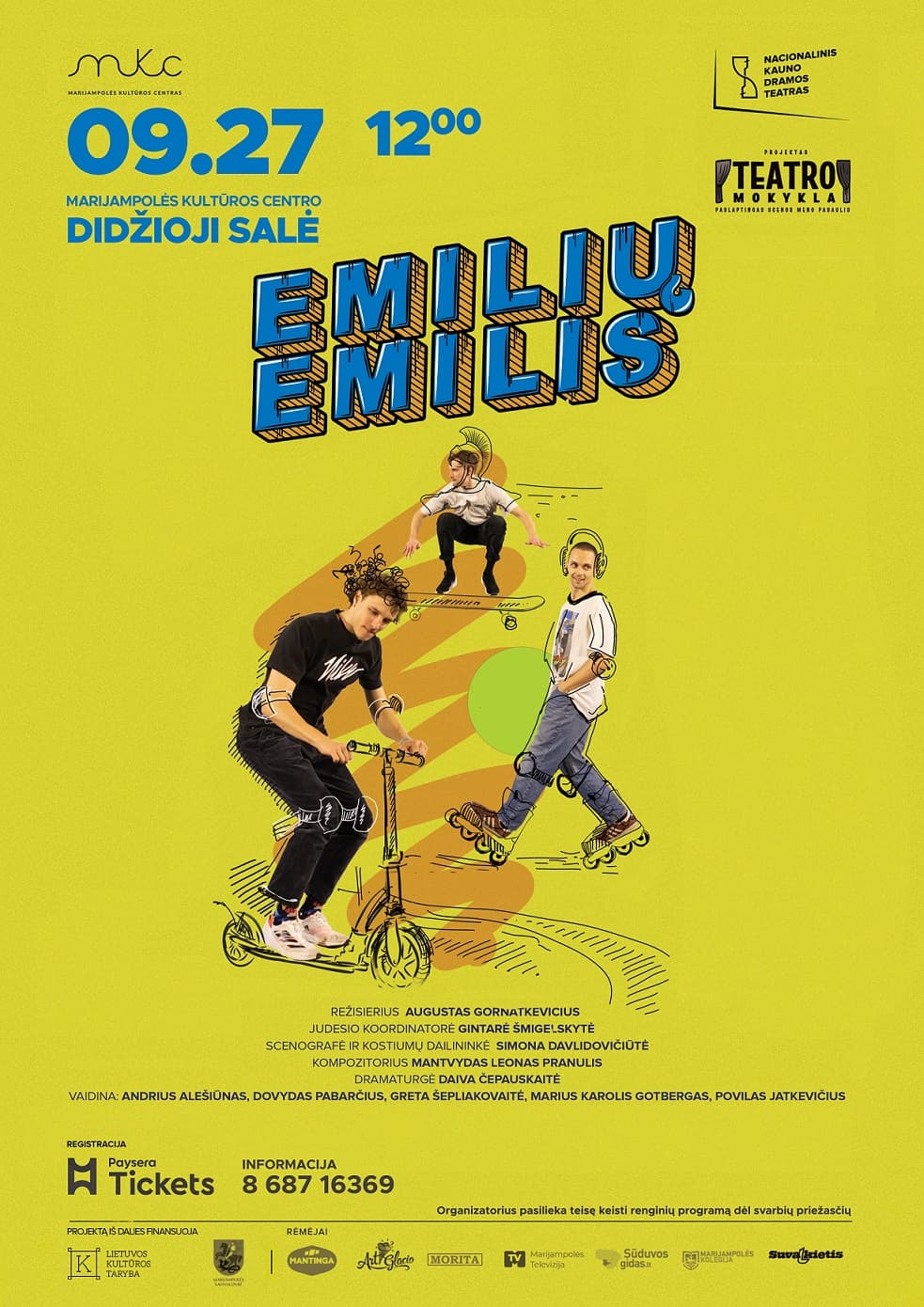 Kauno nacionalinio dramos teatro spektaklis „Emilių Emilis“