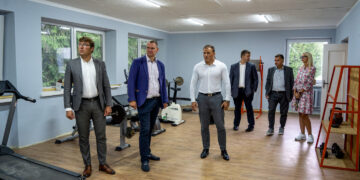 Marijampolėje apsilankė Nacionalinės sporto agentūros vadovas Mindaugas Špokas