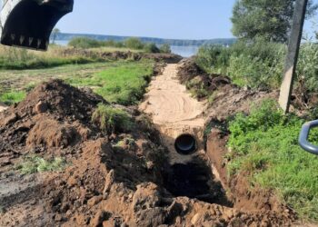 Vištytyje pradėti lietaus nuotekynės statybos darbai