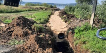 Vištytyje pradėti lietaus nuotekynės statybos darbai