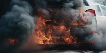 Serdokų kaime degė automobilis