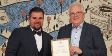 Marijampolės PRC direktoriaus Gražvydo Juodišiaus padėka UAB „Cie LT Forge“ direktoriui Dariui Masioniui