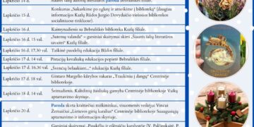 J. Dovydaičio bibliotekos renginiai. Lapkritis 2023