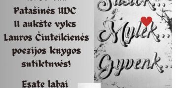 Lauros Čiuteikienės poezijos knygos sutiktuvės „Sustok. Mylėk. Gyvenk.“