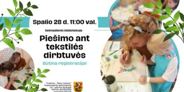 Piešimo ant tekstilės dirbtuvės