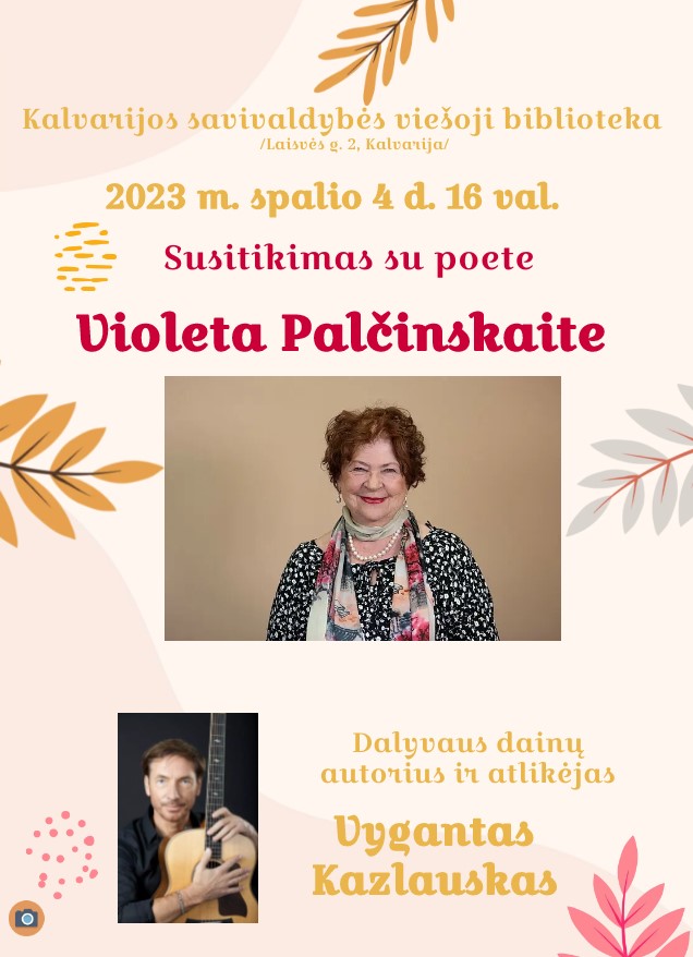 Susitikimas su poete Violeta Palčinskaite