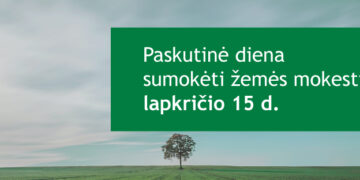Žemės mokestį reikia sumokėti iki lapkričio 15 d.