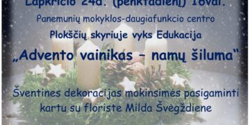 EDUKACIJA „ADVENTINIS VAINIKAS- NAMŲ ŠILUMA“