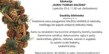 Edukacija „Kuria tvarias Kalėdas“