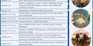 Jurgio Dovydaičio bibliotekos renginiai. Lapkritis 2023