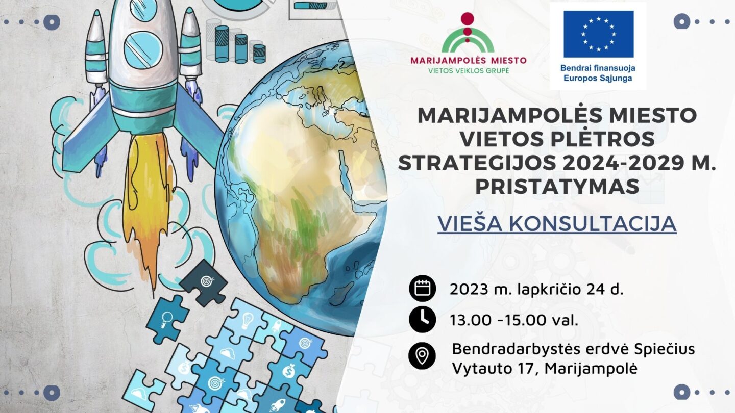 Marijampolės miesto vietos plėtros strategijos 2024 - 2029 m. rengimas. Idėjų aptarimas, konsultacija