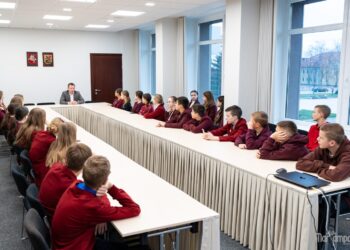 Marijampolės savivaldybėje lankėsi J. Totoraičio progimnazijos mokiniai
