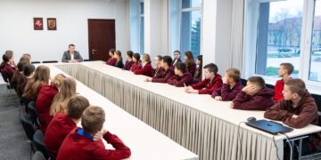 Marijampolės savivaldybėje lankėsi J. Totoraičio progimnazijos mokiniai