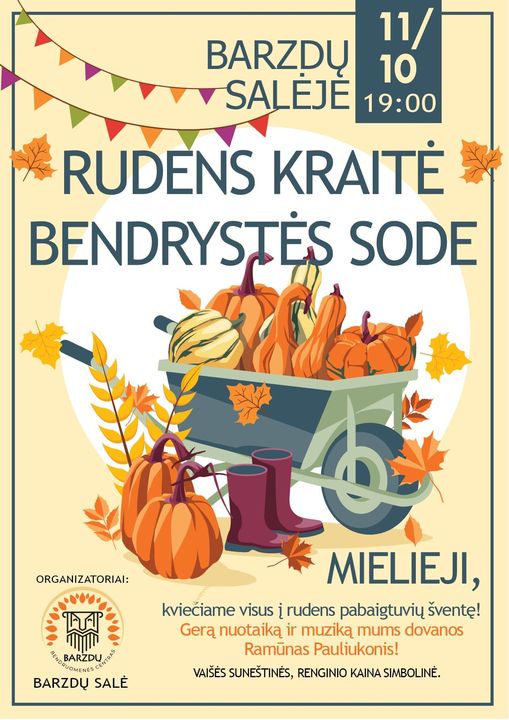 RUDENS DARBŲ PABAIGTUVIŲ ŠVENTĖ „RUDENS KRAITĖ BENDRYSTĖS SODE“