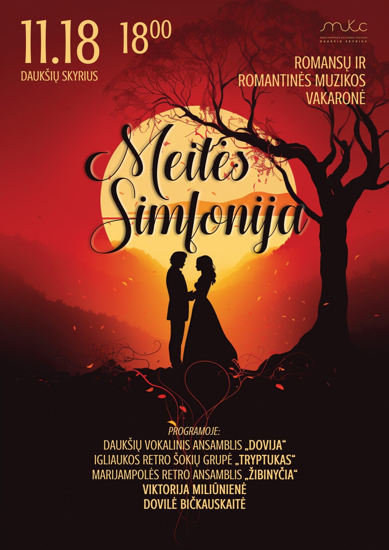 Romansų ir romantinės muzikos vakaronė „Meilės simfonija“