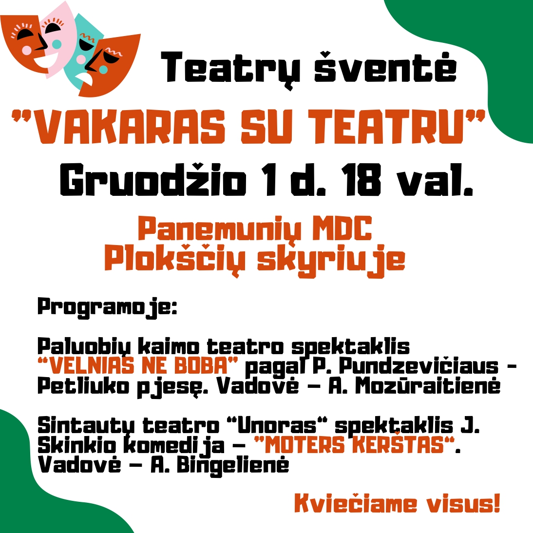 TEATRŲ ŠVENTĖ „VAKARAS SU TEATRU“