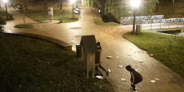 Vandalų siautėjimas Poezijos parke