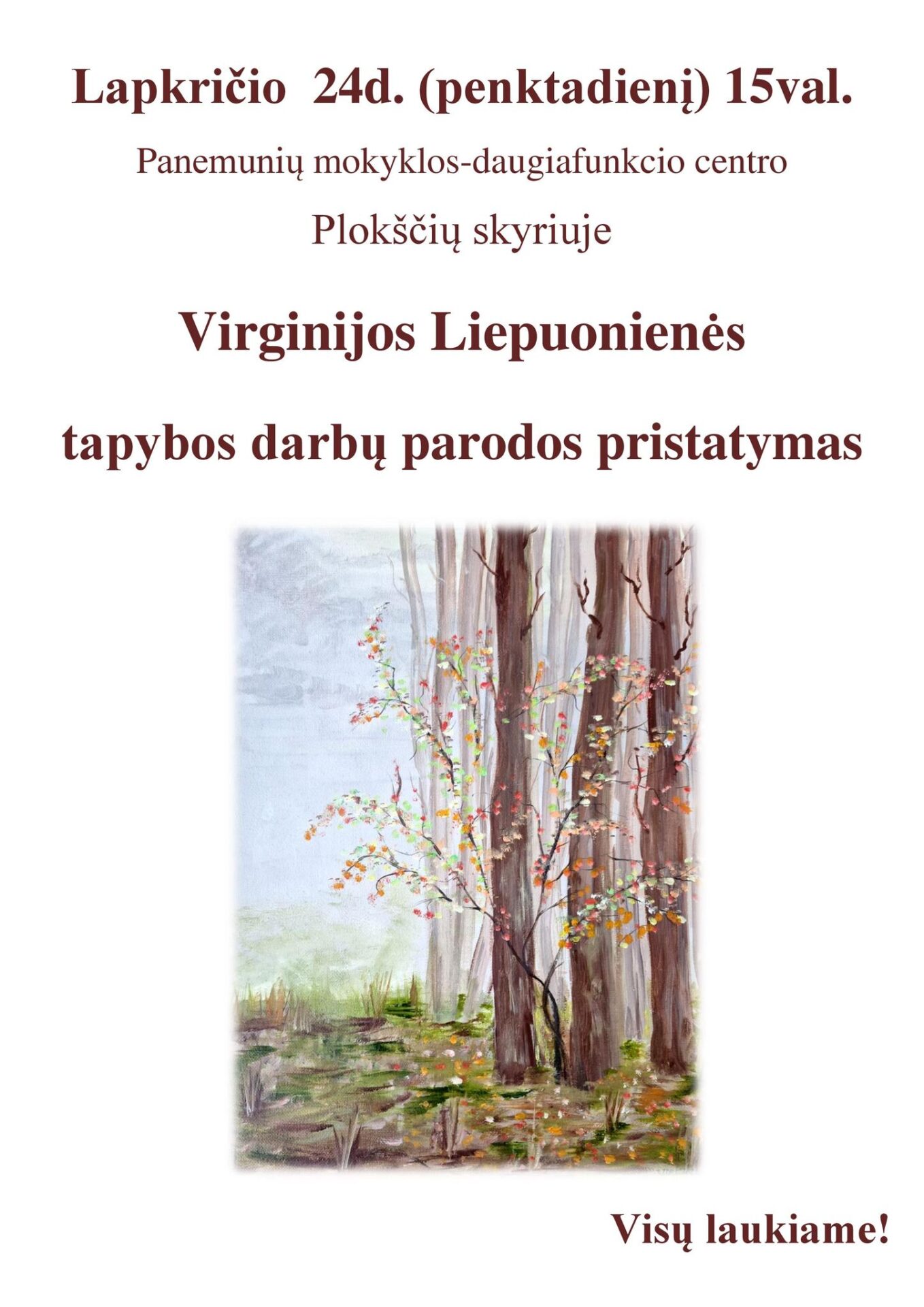 Virginijos Liepuonienės tapybos darbų parodos pristatymas