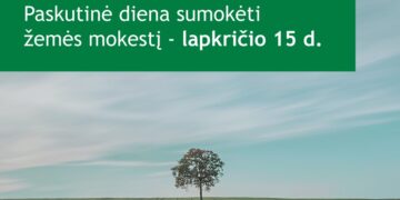 Metas sumokėti žemės mokestį