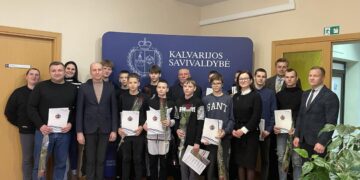 Pagerbti jaunieji savivaldybės sportininkai ir jų treneriai