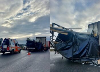 Dėl didelės avarijos uždarytas eismas kelyje „Via Baltica“, stipriai nukentėjo žmogus