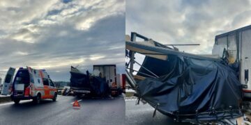 Dėl didelės avarijos uždarytas eismas kelyje „Via Baltica“, stipriai nukentėjo žmogus